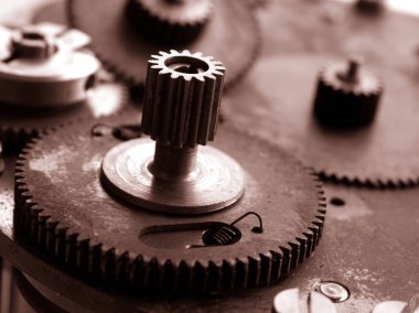 Steampunk: antika pirinç teçhizat kapat