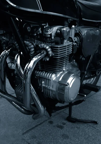 Classic Vintate Motorbike Engine Close Detail — Stock Photo, Image