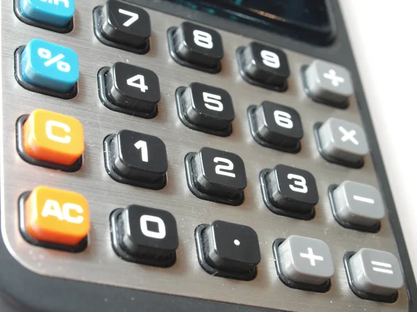 close up of vintage calculator keys