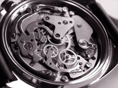 Antika saat makinesinin detaylarını kapat  