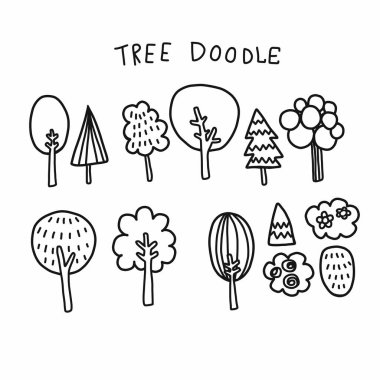 Ağaç karikatür vektör çizimi