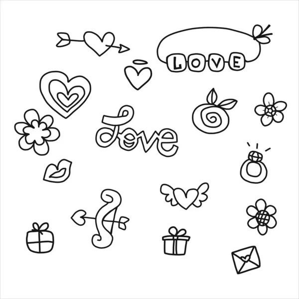 Flower Doodle 스타일 — 스톡 벡터