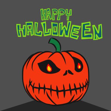 Mutlu Cadılar Bayramı Balkabağı karikatür çizimleri 