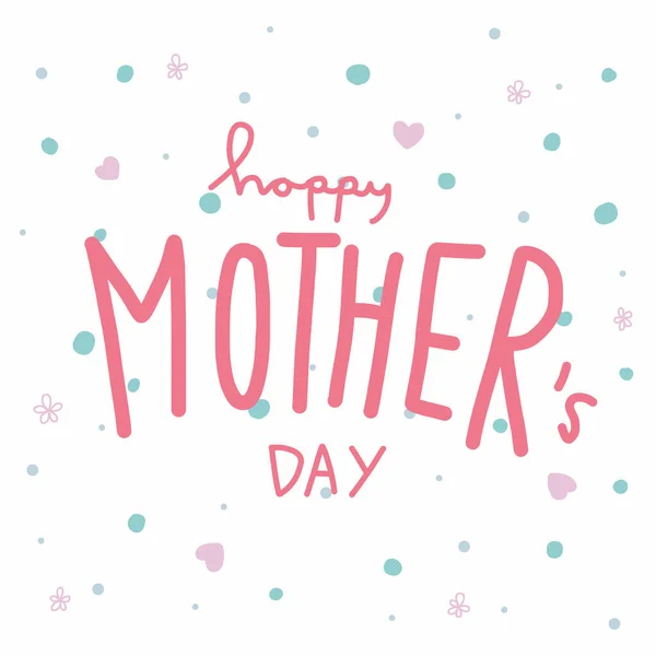 Happy Mother Day Word Vector Illustration Pastel Tone — Stock Vector