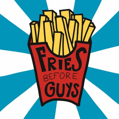 Erkeklerden önce kızartma vektör çizimi