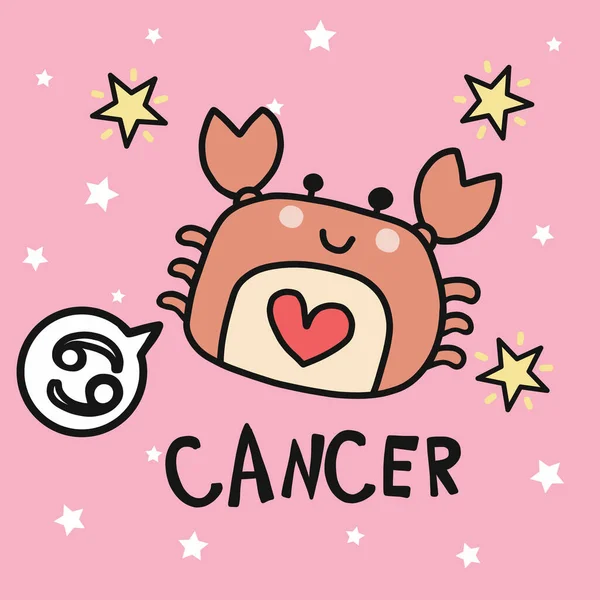 Kanser burcu karikatür vektör çizim çizim biçimi 