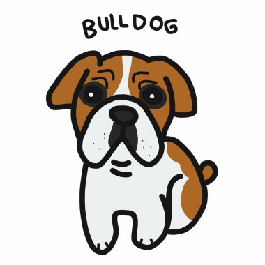 Bull Dog karikatür stili.