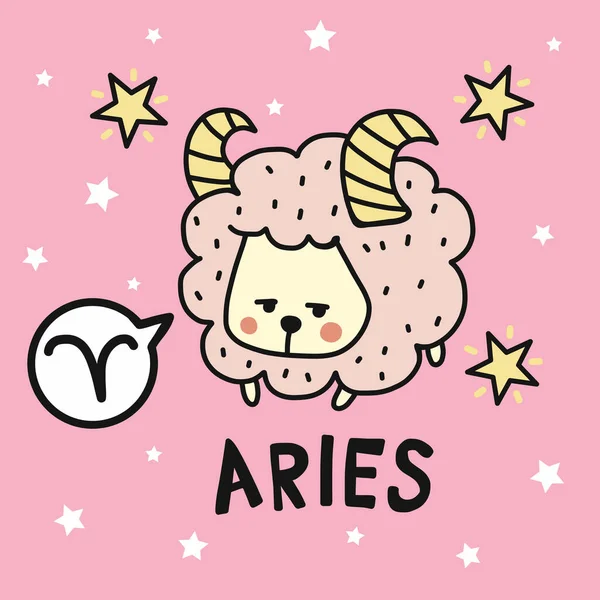 Koç burcu karikatür vektör çizim çizim biçimi 