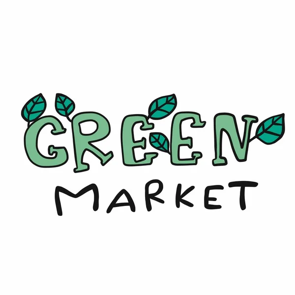 Illustration Vectorielle Logo Green Market — Image vectorielle