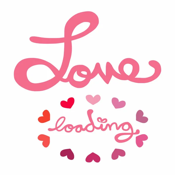 Love Loading Word Vector Illustration — Stock Vector