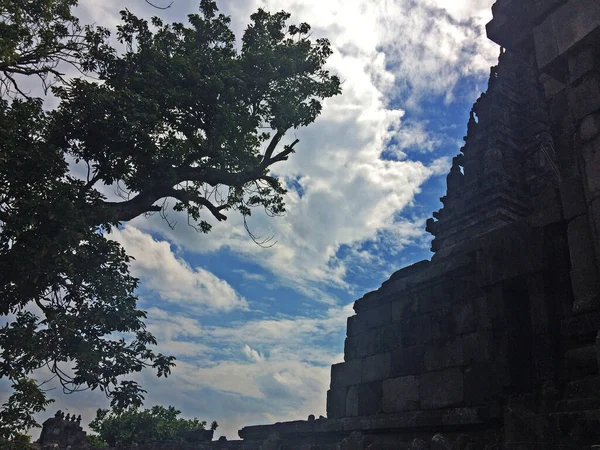 Templo Prambanan Con Fondo Azul Del Cielo —  Fotos de Stock