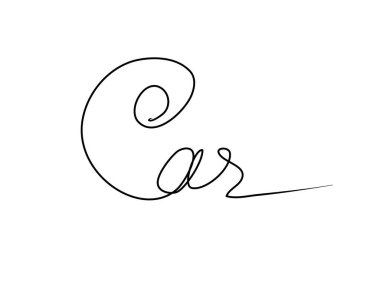 Araba el yazısıyla yazılmış bir yazı. Modern el yazısı çizimi. Kelime illüstrasyonu 