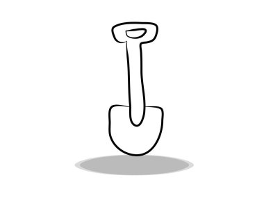 Maça simgesi, herhangi bir amaç için düz tasarım. Araç tasviri, kontur sembolü 