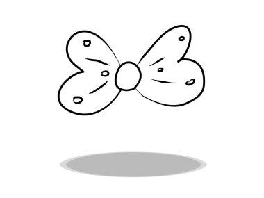 Baş-düğüm simgesi, düz tasarım, el çizimi. Aksesuar ve sembol çizimi 