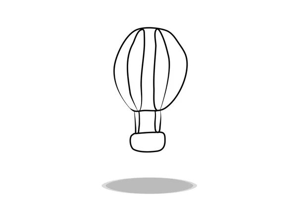 Ballong Ikon Platt Design För Alla Ändamål Illustration Aerostat Kontursymbol — Stock vektor