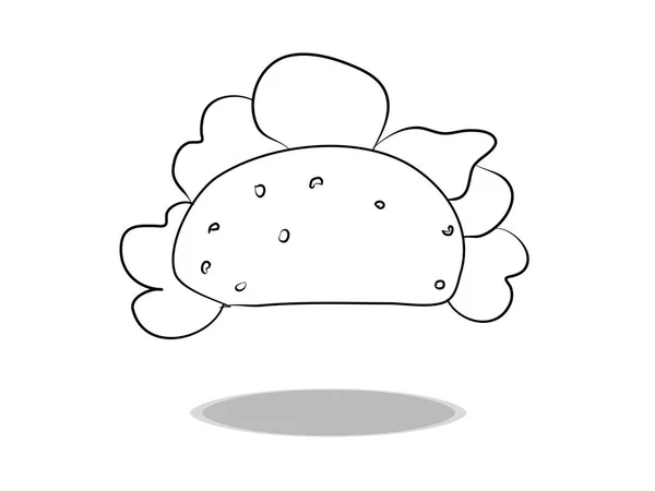 Sandwich Icoon Plat Ontwerp Handtekening Illustratievoedsel Contouren Van Symbool — Stockvector