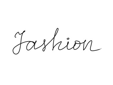 Moda el yazısı yazı yazması. Modern el yazısı çizimi. Kelime illüstrasyonu 