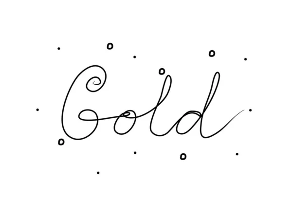 Guld Handskriven Text Inskription Modern Handritning Kalligrafi Ord Illustration — Stock vektor