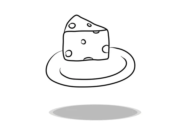 Ikona Sera Płaska Konstrukcja Rysunek Dłoni Ilustracja Żywności Kontur Symbolu — Wektor stockowy
