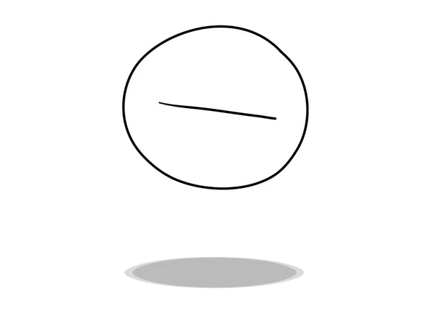 Tablettsymbol Vit Bakgrund Handritning Platt Design Illustrationsfarmakologi Symbolkontur — Stock vektor