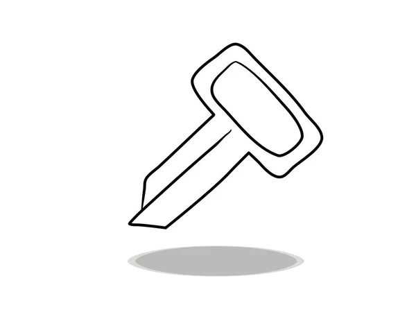 Значок Ключа Белом Фоне Плоский Дизайн Ручной Рисунок Иллюстрация Надежности — стоковый вектор
