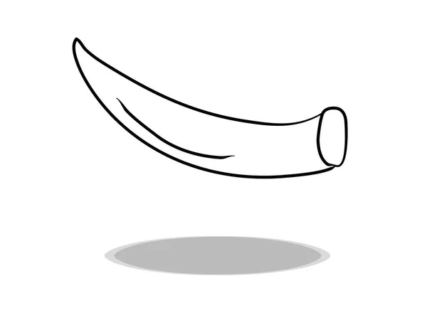 Cornucopia Icon Vector Hand Drawing Illustration Capacity Contour Symbol — Stock Vector