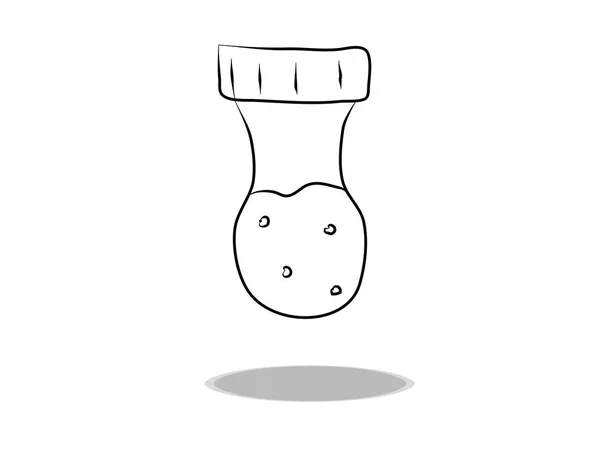 Flüssiger Icon Vektor Handzeichnung Illustration Der Chemie Kontur Des Symbols — Stockvektor