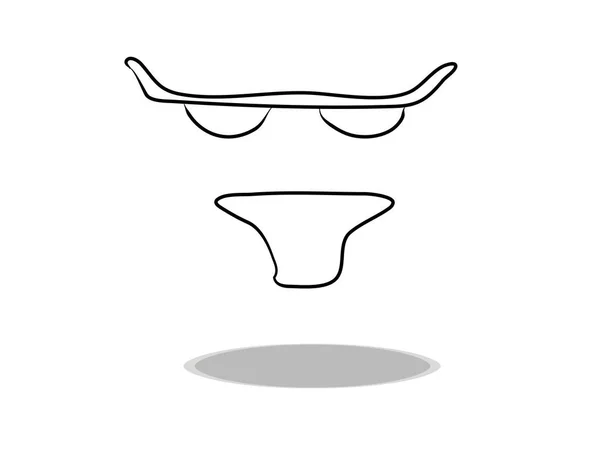 Vecteur Icône Maillot Bain Dessin Main Illustration Des Vêtements Contour — Image vectorielle