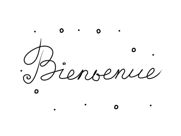 Frase Bienvenue Manuscrita Con Pincel Caligrafía Bienvenido Francés Caligrafía Moderna — Archivo Imágenes Vectoriales