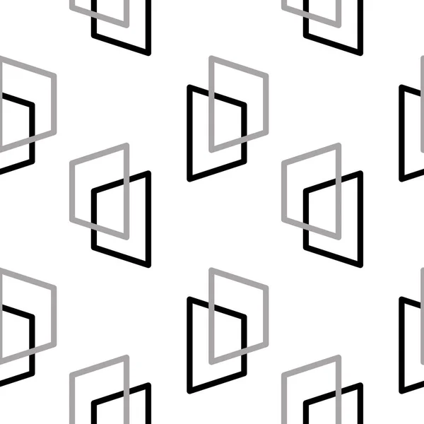 幾何学的なブランクの形状 ベクトルシームレスパターンの背景 アート連続イラスト 手描き抽象美術 — ストックベクタ