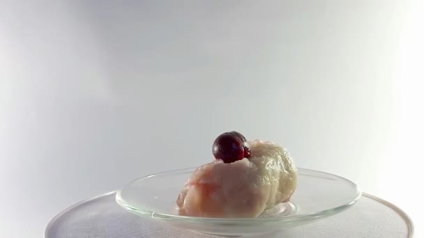 360 Degrés Vidéo Dîner Savoureux Nourriture Tirée Pâte Bouillie Des — Video