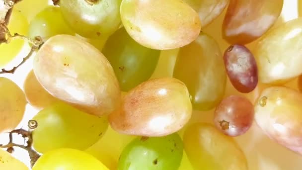 Uvas Maduras Postre Frutas 360 Vueltas 360 Grados Video Sabrosa — Vídeo de stock