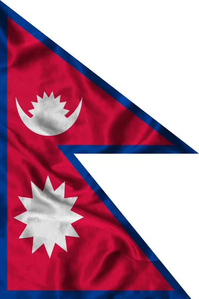 Nepal National Flag Background Fabric Texture Flag Nepal Waving Wind — Stock Photo, Image