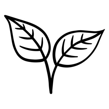 El yapımı filiz. Karalama. Ekoloji konsepti. Beyaz arka planda izole edilmiş. Vektör illüstrasyonu.