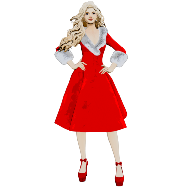 Şeffaf arkaplanda izole edilmiş 3D çizilmiş Noel karakteri