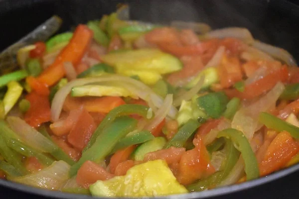 Una Gran Cantidad Verduras Que Cocinan — Foto de Stock