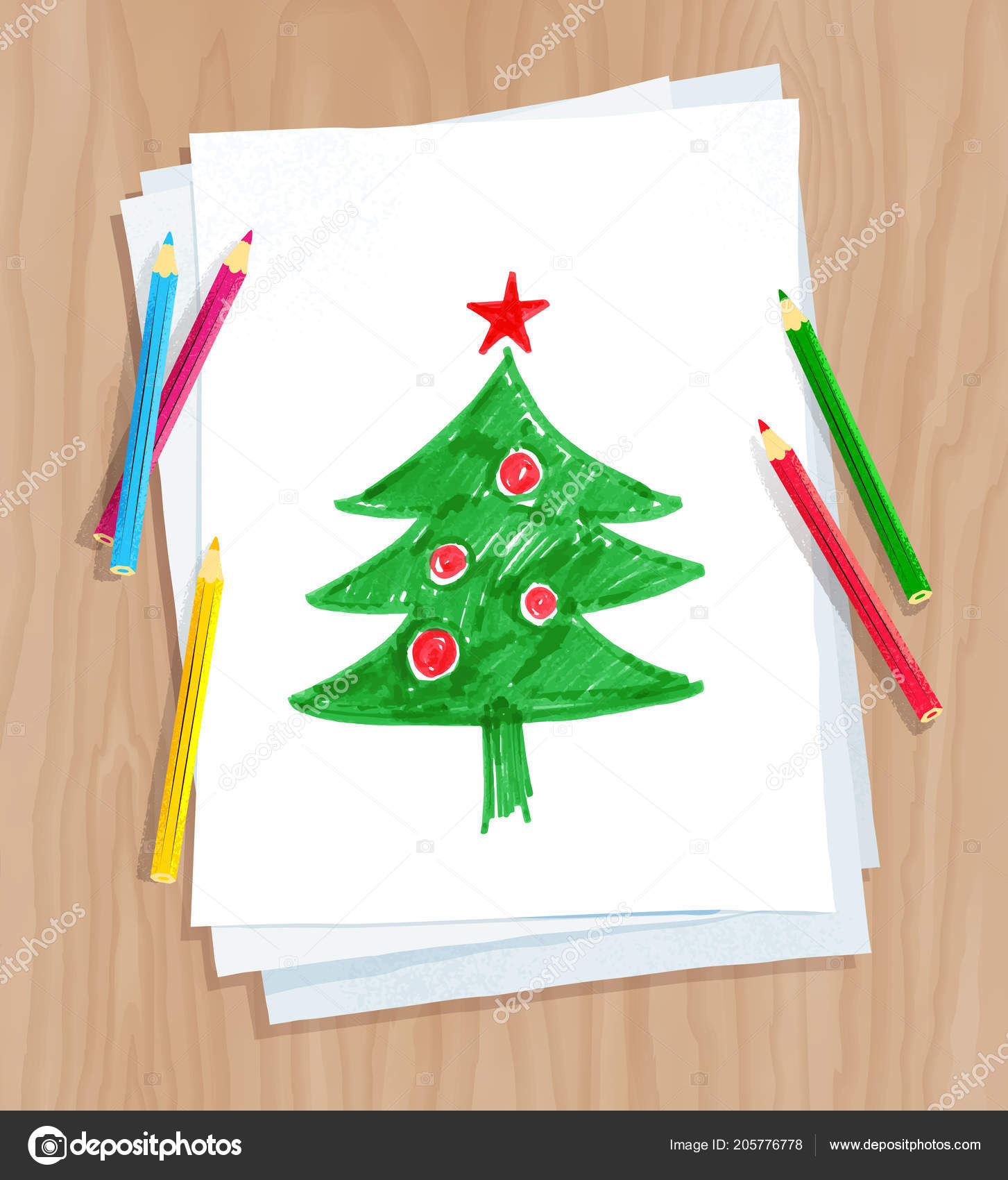 Drawings Drawing Of Christmas Tree Child Drawing Of
