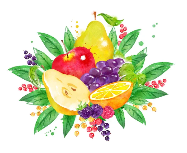 illustration of fresh fruit Bouquet