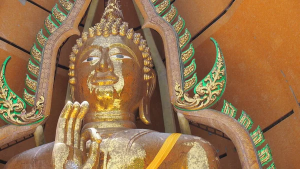 Buddha Statue Thailändischen Tempel Zur Verehrung Der Buddhisten — Stockfoto