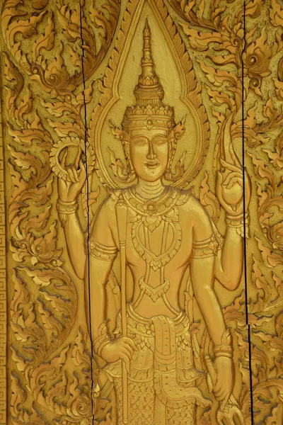 Una Foto Ángel Custodiando Budismo Templo Tailandés — Foto de Stock
