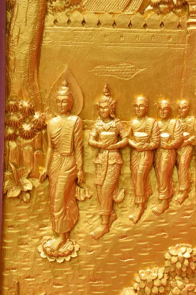 泰国庙宇中的佛像以了解佛教的历史 免版税图库照片