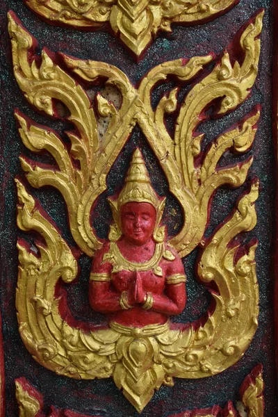 Una Foto Ángel Custodiando Budismo Templo Tailandés — Foto de Stock