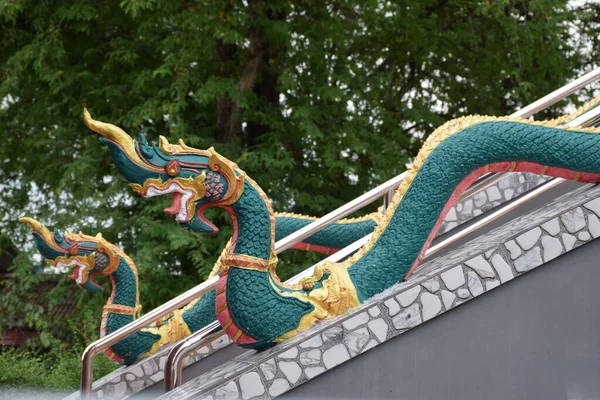 The Naga statue in Thai temples is a symbol of those who have strong faith in Buddhism.