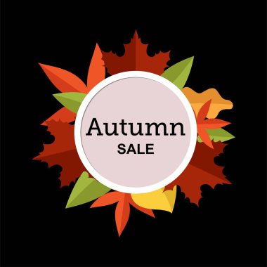 sonbahar satışı vektör illüstrasyonu