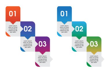 ticari bilgi tasarımı şablonu düzenlenebilir renkli adım süreci