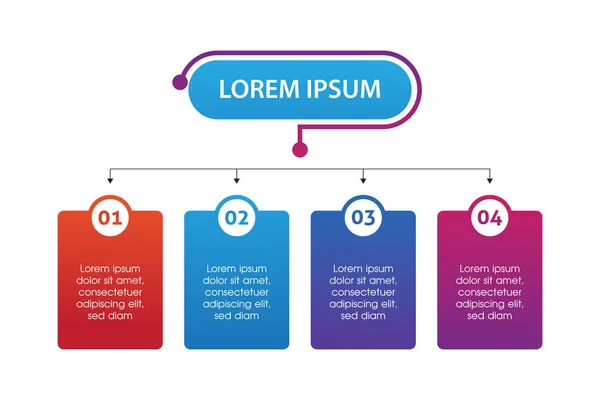 ticari bilgi tasarımı şablonu düzenlenebilir renkli adım süreci