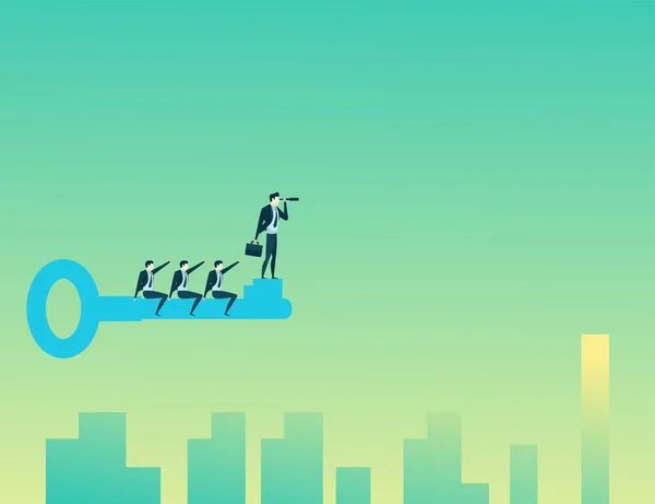 İş adamı takım lideri sürüş anahtarı