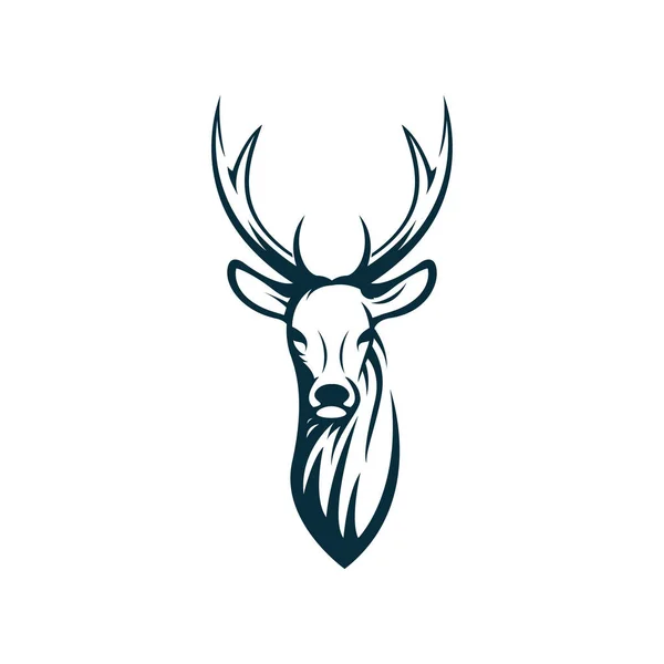 geyik başı logo şablonu çizimi