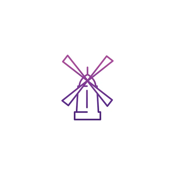 Векторная Иллюстрация Логотипа Ветряной Мельницы — стоковый вектор