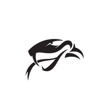 yılan vektör şablonu siluet logo şablonu